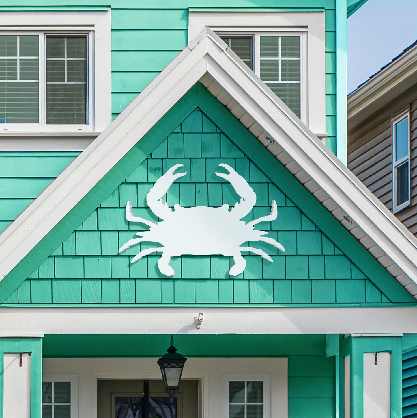 Outdoor Crab Sign, Crab Decoration and Wall Art, PVC Weather Resistant Crab Decor for Yard, House or Patio, Beach House Decoration