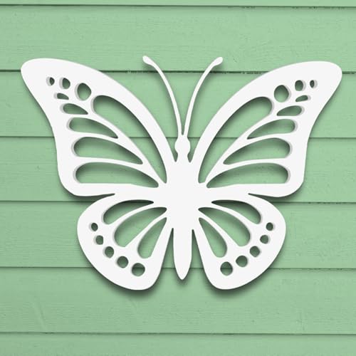 Outdoor Butterfly Wall Decor – PVC Butterfly Hanging Sculpture for Garden Yard, Patio, Shed, Fence, Balcony, Weatherproof Inside Outside Sign