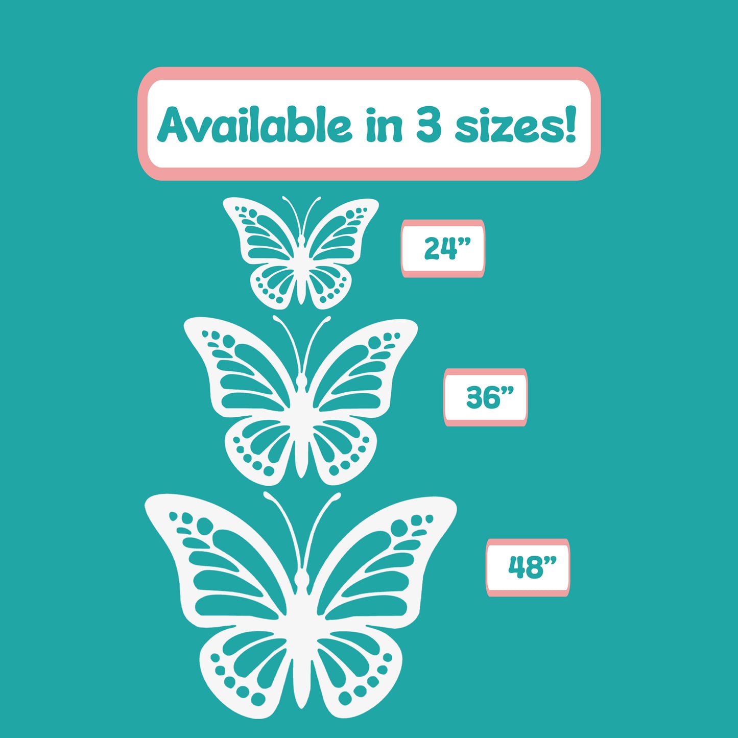 Outdoor Butterfly Wall Decor – PVC Butterfly Hanging Sculpture for Garden Yard, Patio, Shed, Fence, Balcony, Weatherproof Inside Outside Sign