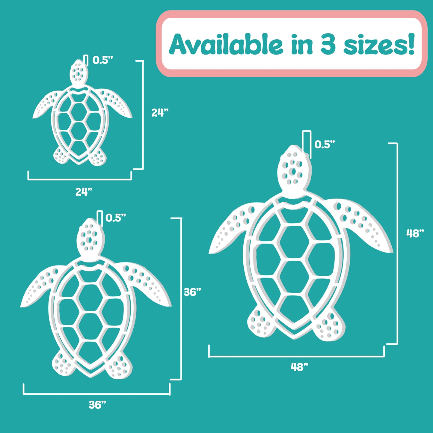 Outdoor Sea Turtle Sign, Weatherproof PVC, Coastal Home Decor, Exterior Wall Art, Beach House Nautical Sign and Decoration