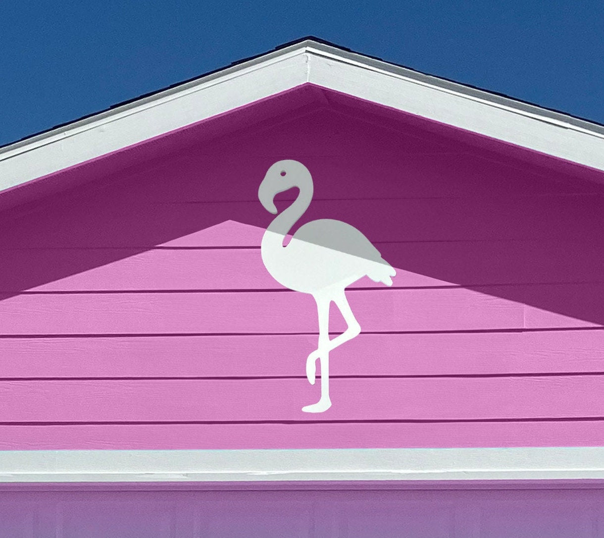 Outdoor Flamingo Wall Art, PVC Flamingo Decor, Flamingo Wall Hanging Sign