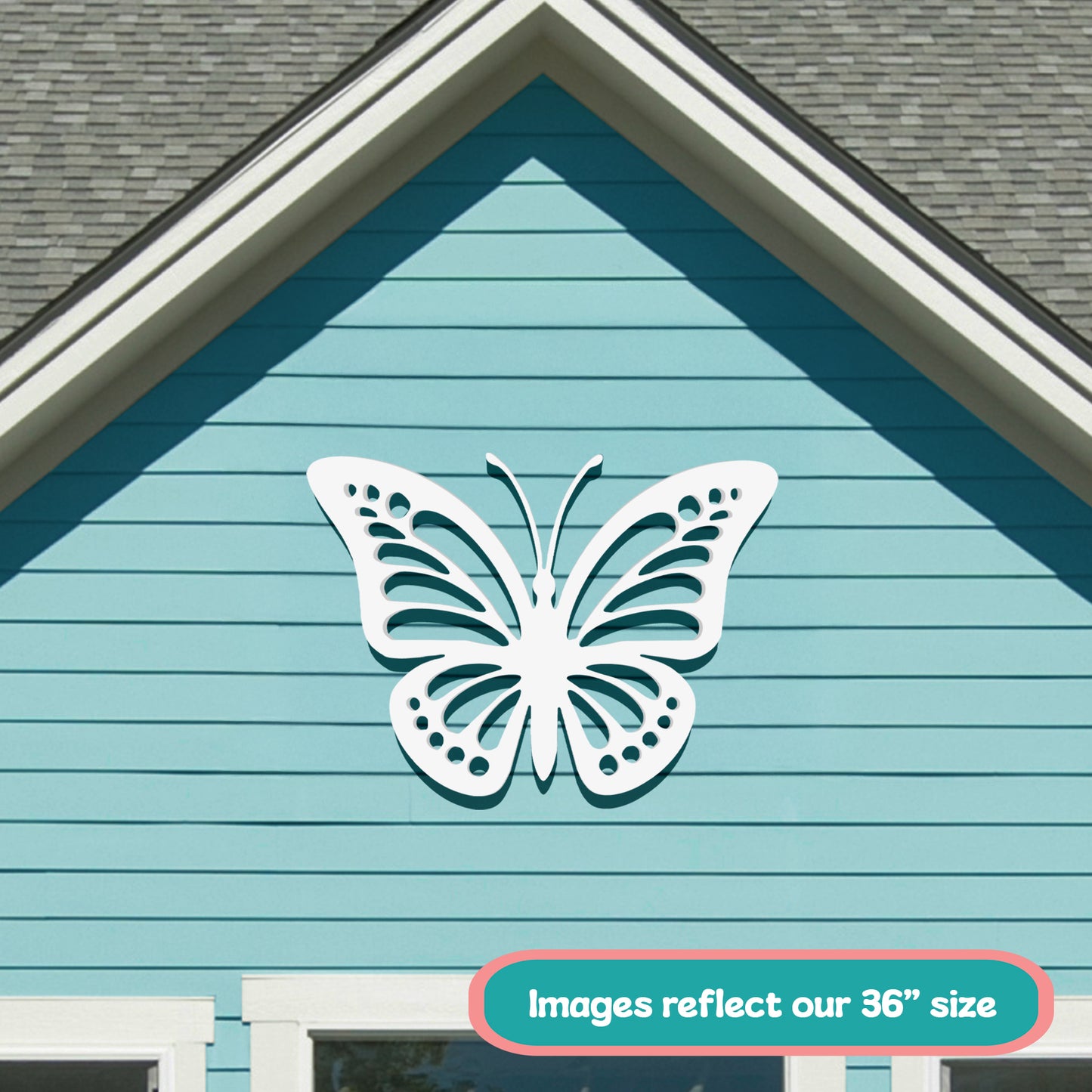 Outdoor Butterfly Wall Decor – PVC Butterfly Hanging Sculpture for Garden Yard, Patio, Shed, Fence, Balcony, Weatherproof Inside Outside Sign