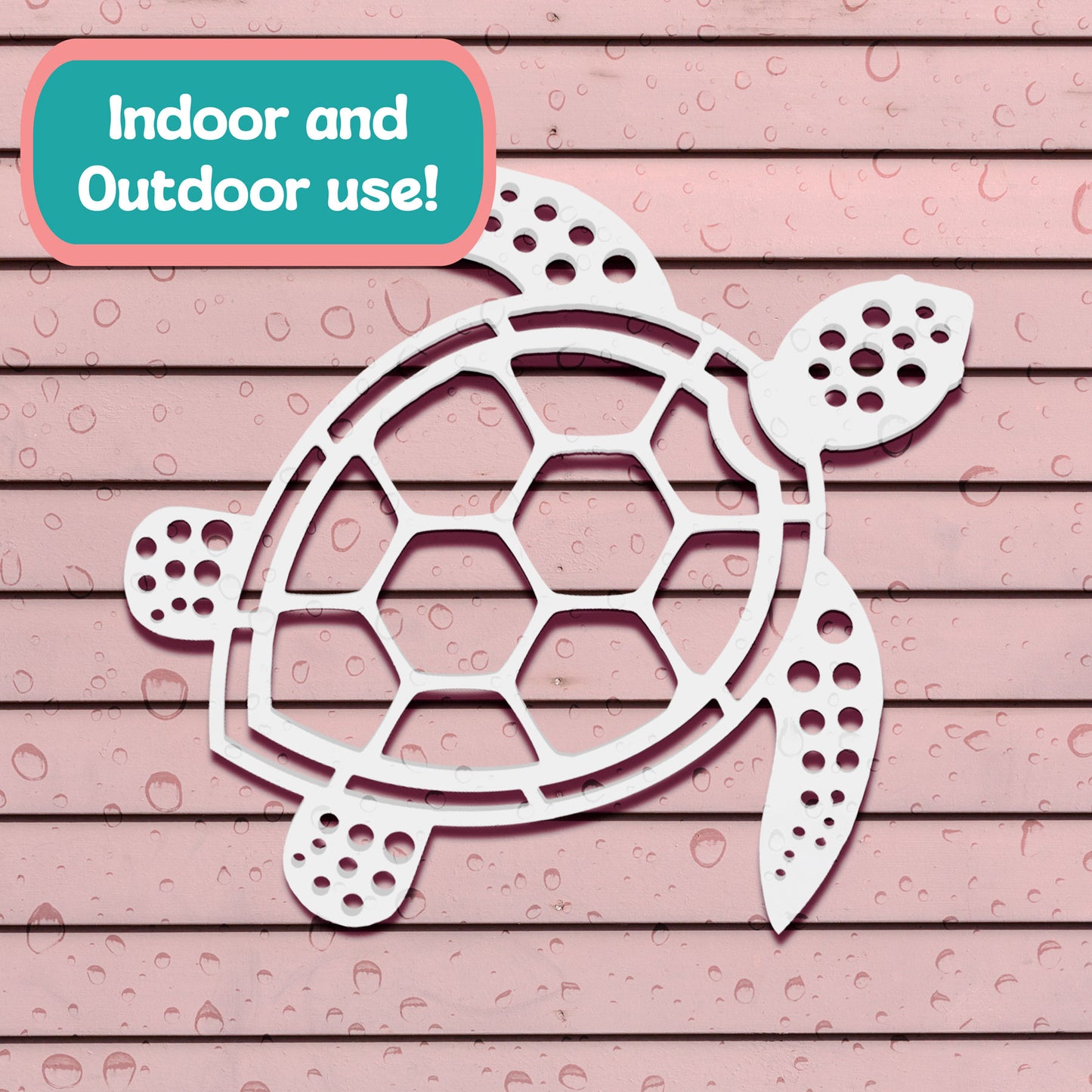 Outdoor Sea Turtle Sign, Weatherproof PVC, Coastal Home Decor, Exterior Wall Art, Beach House Nautical Sign and Decoration