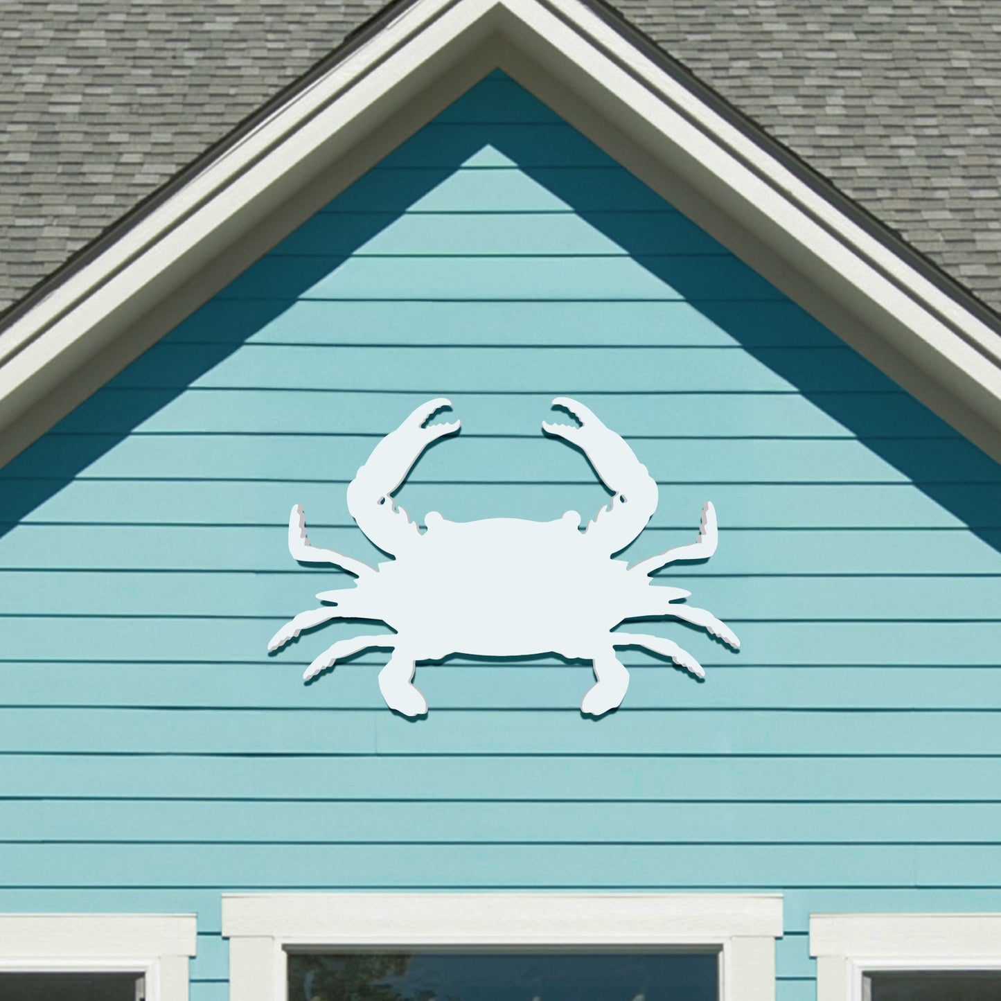 Outdoor Crab Sign, Crab Decoration and Wall Art, PVC Weather Resistant Crab Decor for Yard, House or Patio, Beach House Decoration