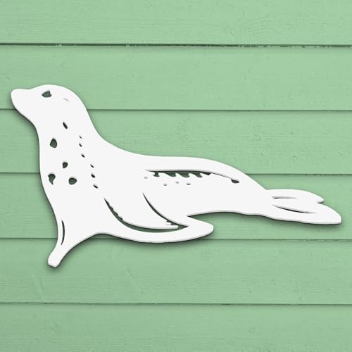 Outdoor Seal Wall Decor, PVC Coastal Seal Decoration for Beach House & Ocean Art, Nautical Marine Animal Sign