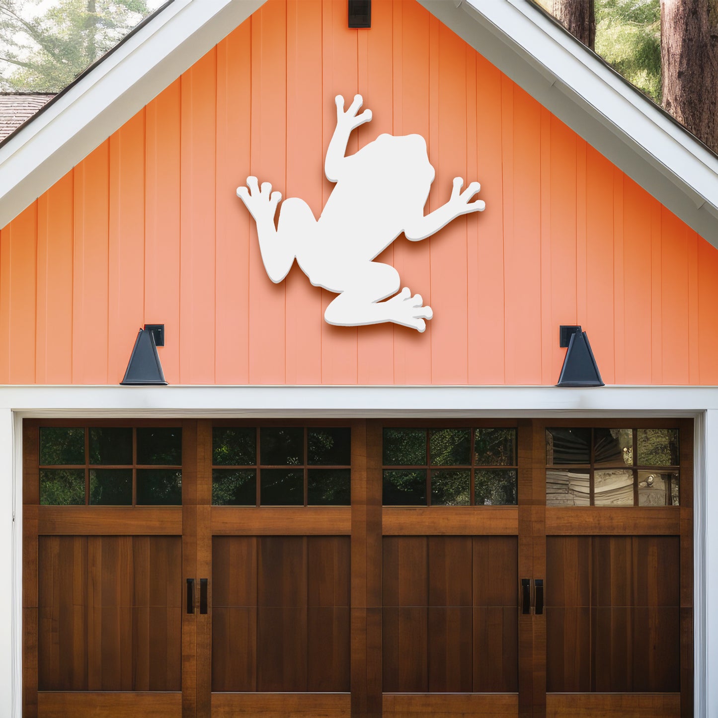 Outdoor Frog Sign for Beach House, Patio, Shed, Garage, Frog Wall Decor, Weatherproof PVC for Coastal Beach Home Decoration