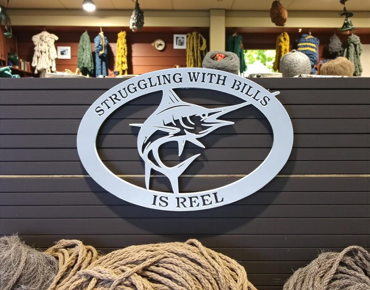 Marlin Billfish Wall Sign – Coastal PVC Nautical Decor, 36x24 Inch Outdoor Beach House Art, Sport Fishing Ocean Theme Sign