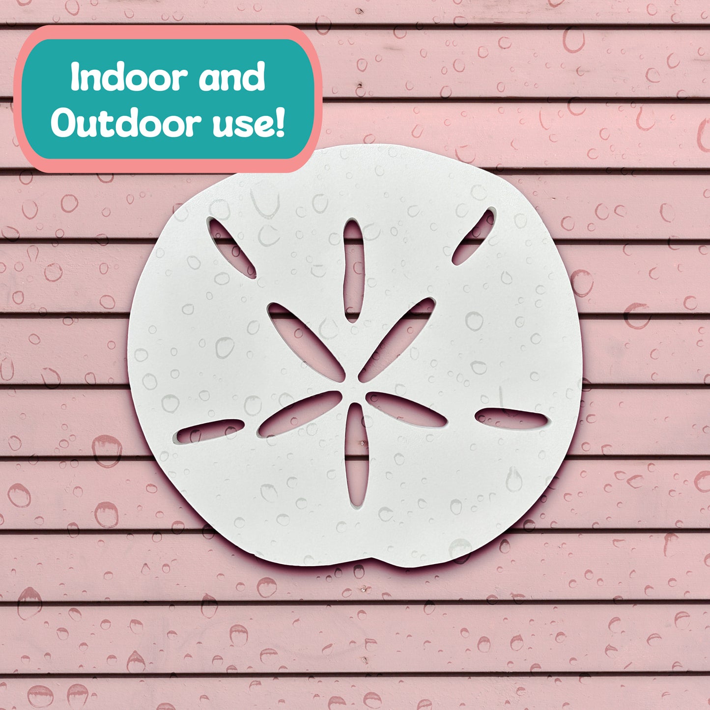 Outdoor Sand Dollar Wall Decor – Coastal Sign for Beach House – PVC Sand Dollar for Indoor Outdoor Use – Ocean Wall Art