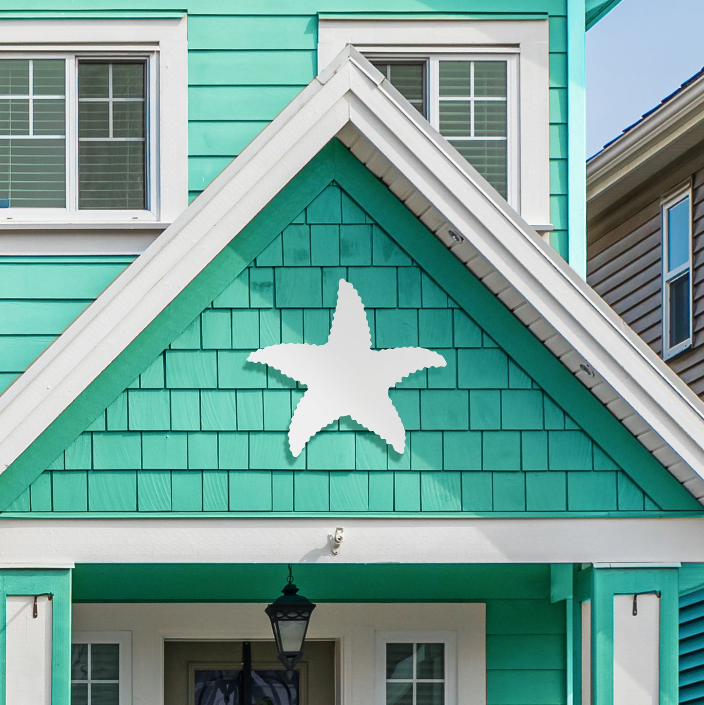 Outdoor Starfish Wall Decor, PVC Starfish Beach House Decoration, Weatherproof Coastal Wall Art for Pool, Shed, Nautical Ocean-Themed Sign