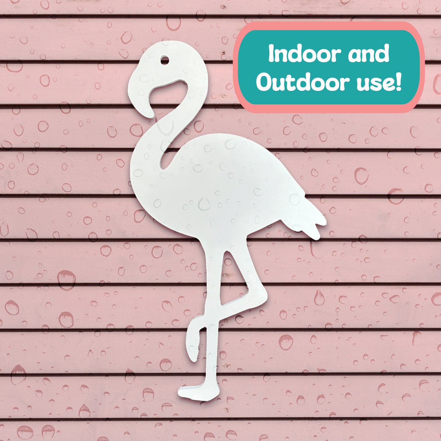 Outdoor Flamingo Wall Art, PVC Flamingo Decor, Flamingo Wall Hanging Sign