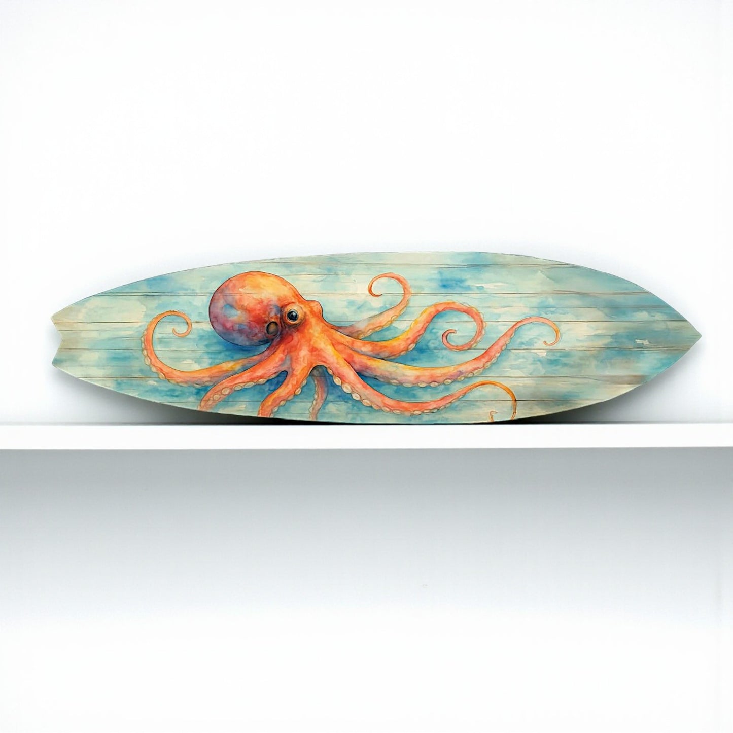 Octopus Surfboard Wall Art – Coastal Nautical Decor