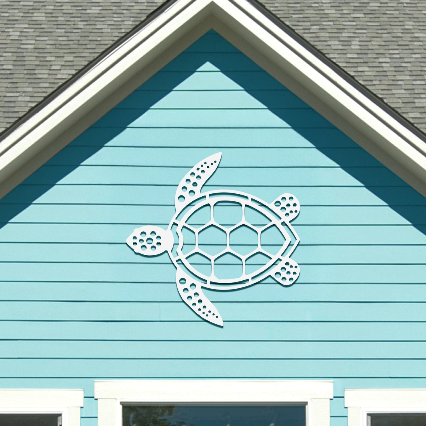 Outdoor Sea Turtle Sign, Weatherproof PVC, Coastal Home Decor, Exterior Wall Art, Beach House Nautical Sign and Decoration