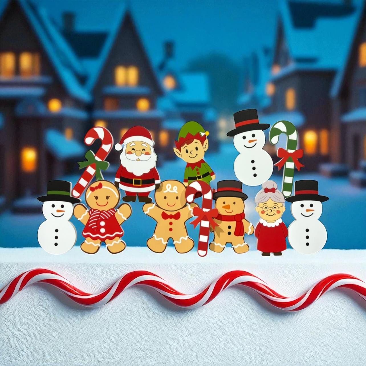 Candy Cane Yard Stakes: Weatherproof PVC Christmas Lawn Decor, Outdoor Holiday Decorations