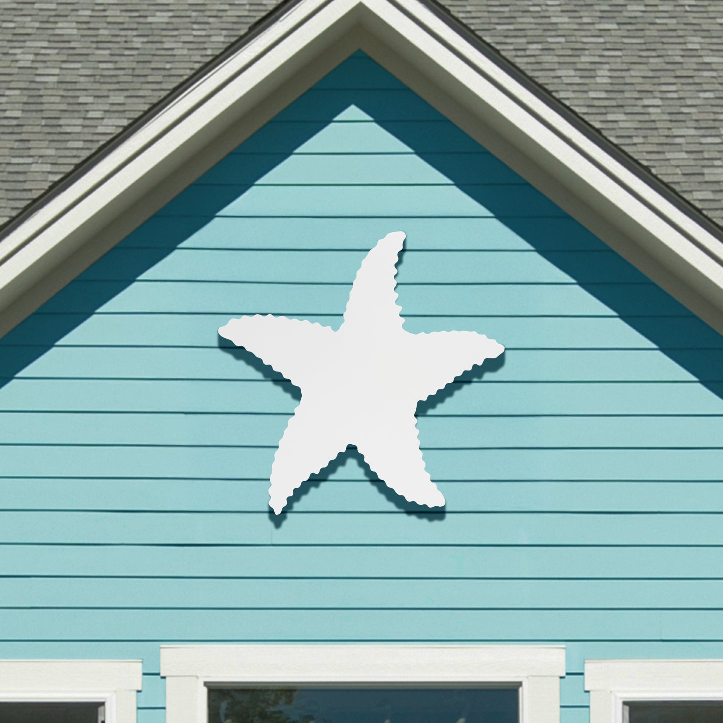 Outdoor Starfish Wall Decor, PVC Starfish Beach House Decoration, Weatherproof Coastal Wall Art for Pool, Shed, Nautical Ocean-Themed Sign