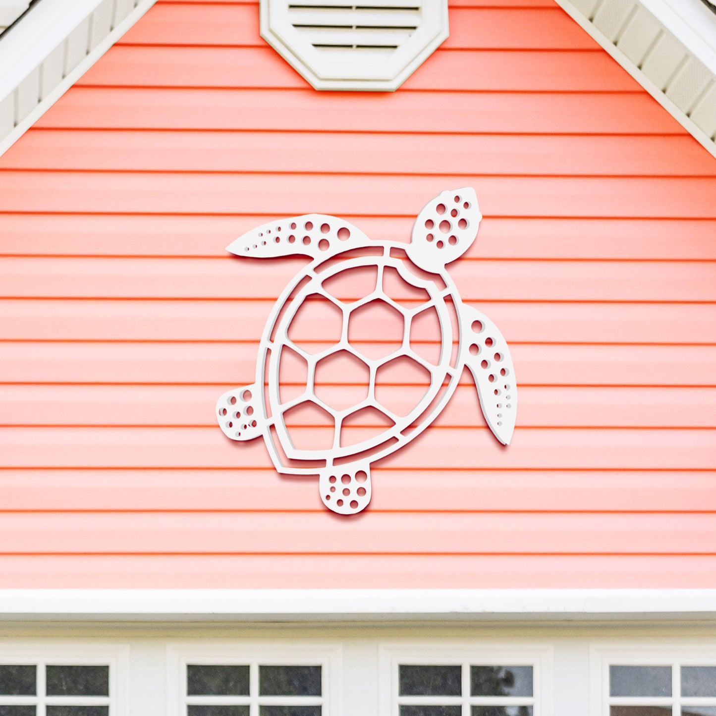 Outdoor Sea Turtle Sign, Weatherproof PVC, Coastal Home Decor, Exterior Wall Art, Beach House Nautical Sign and Decoration