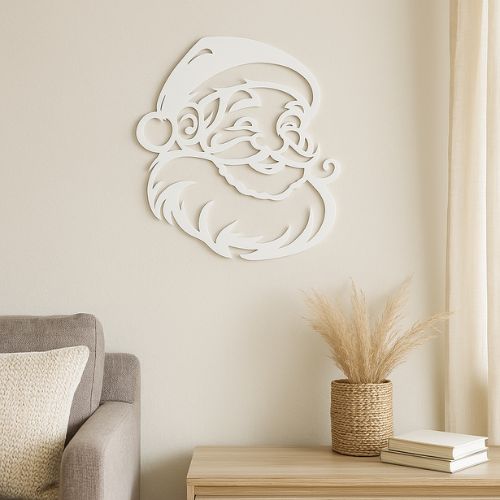 Santa Claus Christmas Decoration – Indoor Outdoor Holiday Wall Hanging Christmas Sign – Weatherproof PVC, Handmade in the USA