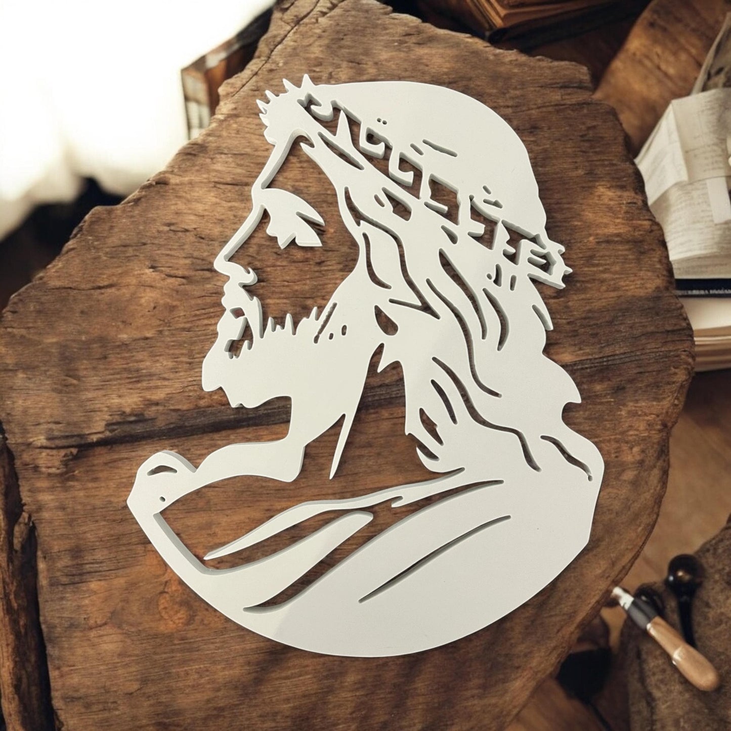 Christian Gift - Jesus Christ PVC Outdoor Sign, CNC Routed Religious Decor, Inspirational Faith Sign