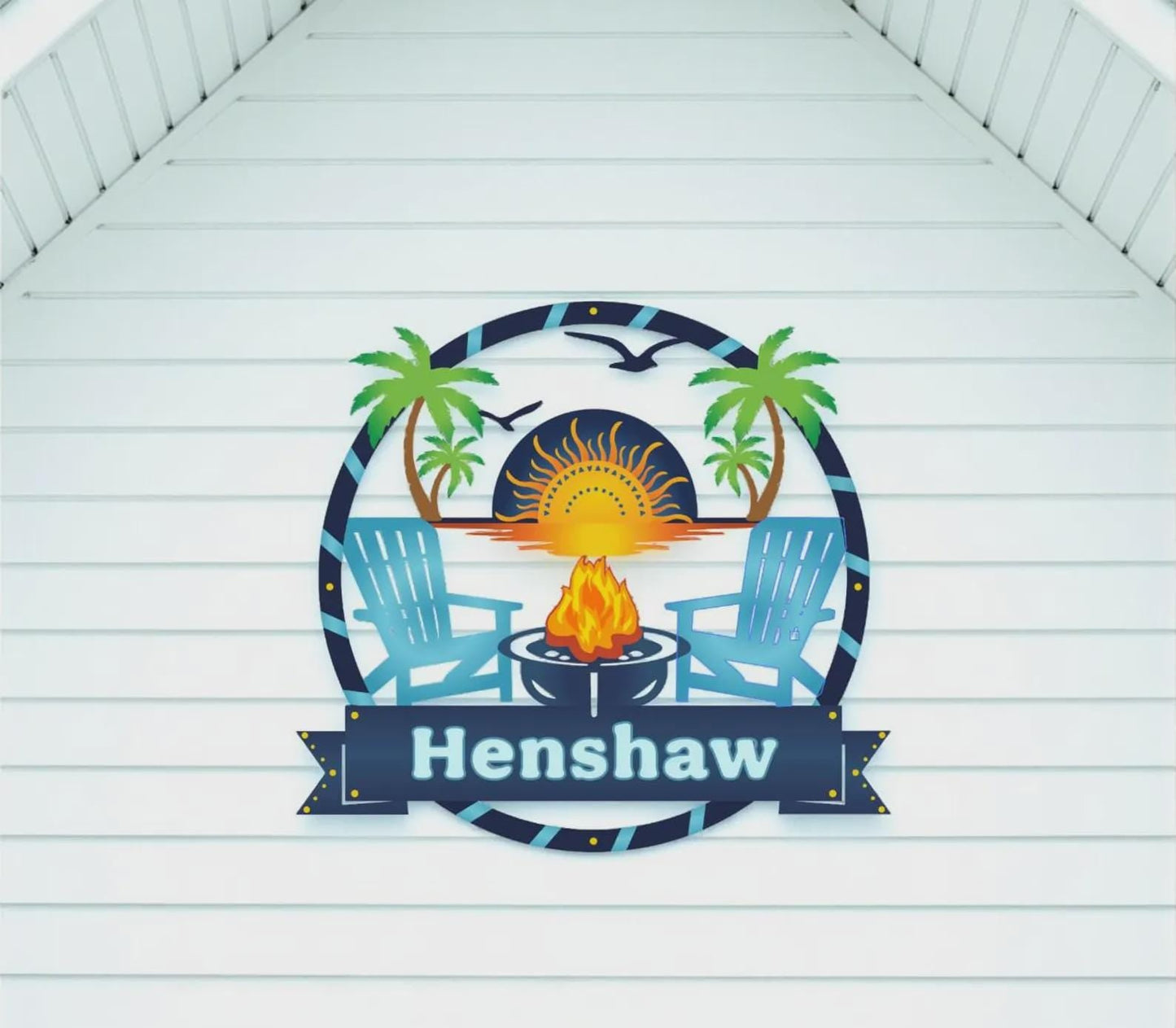 Outdoor Beach House Sign and Statement Piece, Personalized