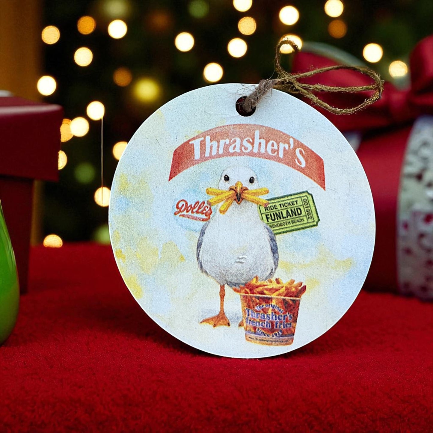 Rehoboth Beach Christmas Ornament -Fries Christmas Ornament – Seagull Boardwalk Décor | Rehoboth Beach Souvenir