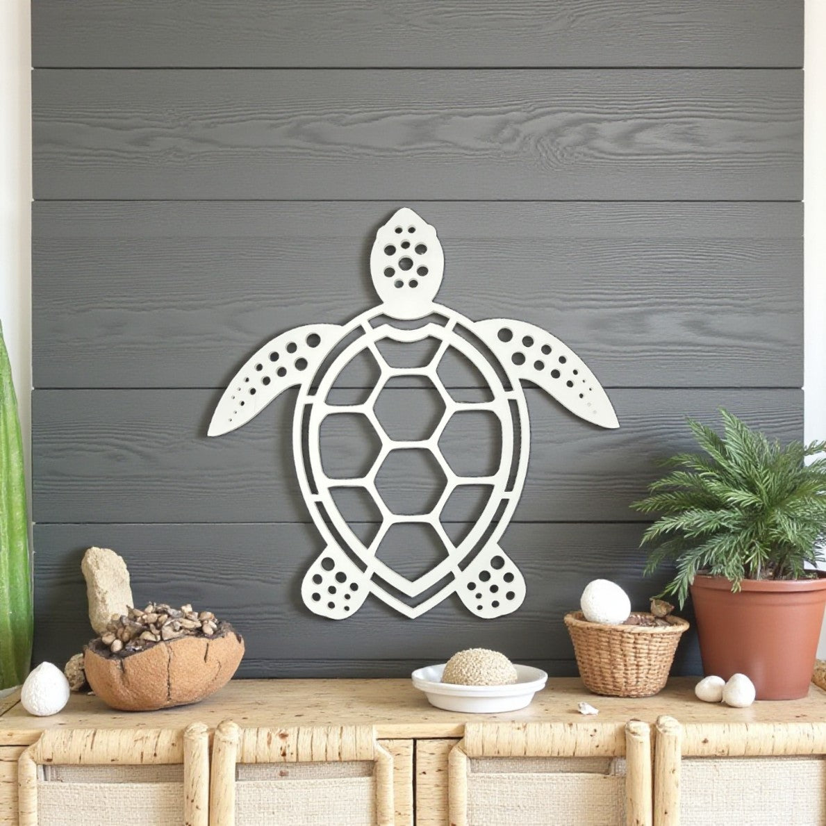 Outdoor Sea Turtle Sign, Weatherproof PVC, Coastal Home Decor, Exterior Wall Art, Beach House Nautical Sign and Decoration