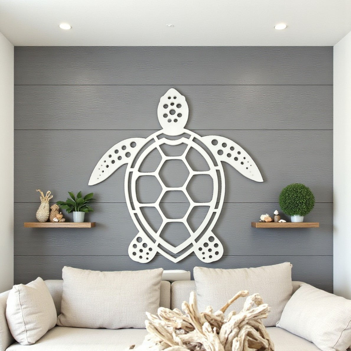 Outdoor Sea Turtle Sign, Weatherproof PVC, Coastal Home Decor, Exterior Wall Art, Beach House Nautical Sign and Decoration