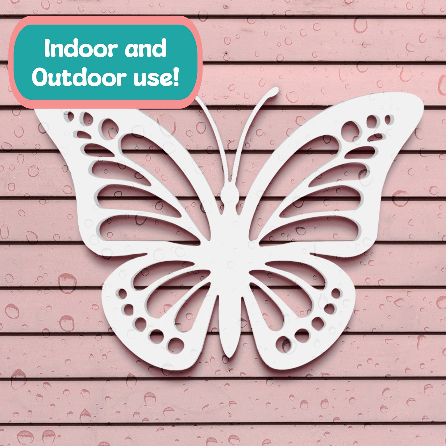 Outdoor Butterfly Wall Decor – PVC Butterfly Hanging Sculpture for Garden Yard, Patio, Shed, Fence, Balcony, Weatherproof Inside Outside Sign