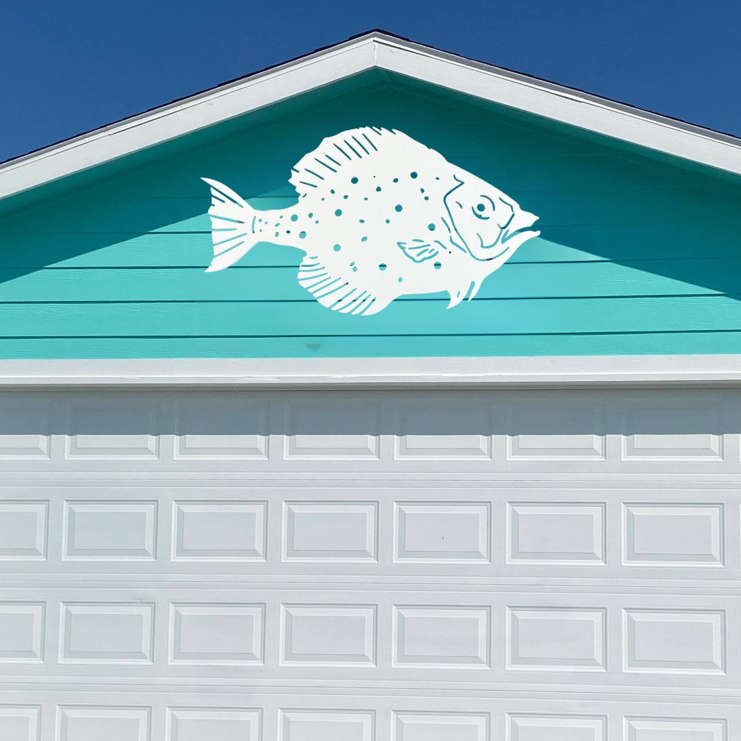 Flounder Fish Wall Decor – Coastal PVC Sign for Beach & Lake Houses, Weather-Resistant Nautical Art, Indoor/Outdoor Fish-Themed Decoration