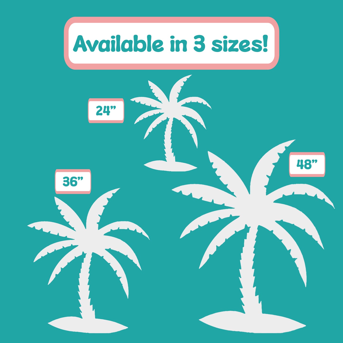 Outdoor Palm Tree Wall Art Beach House Decor – Tropical Palm Tree Sign – Weatherproof PVC Coastal Wall Hanging for Porch Patio or Poolside