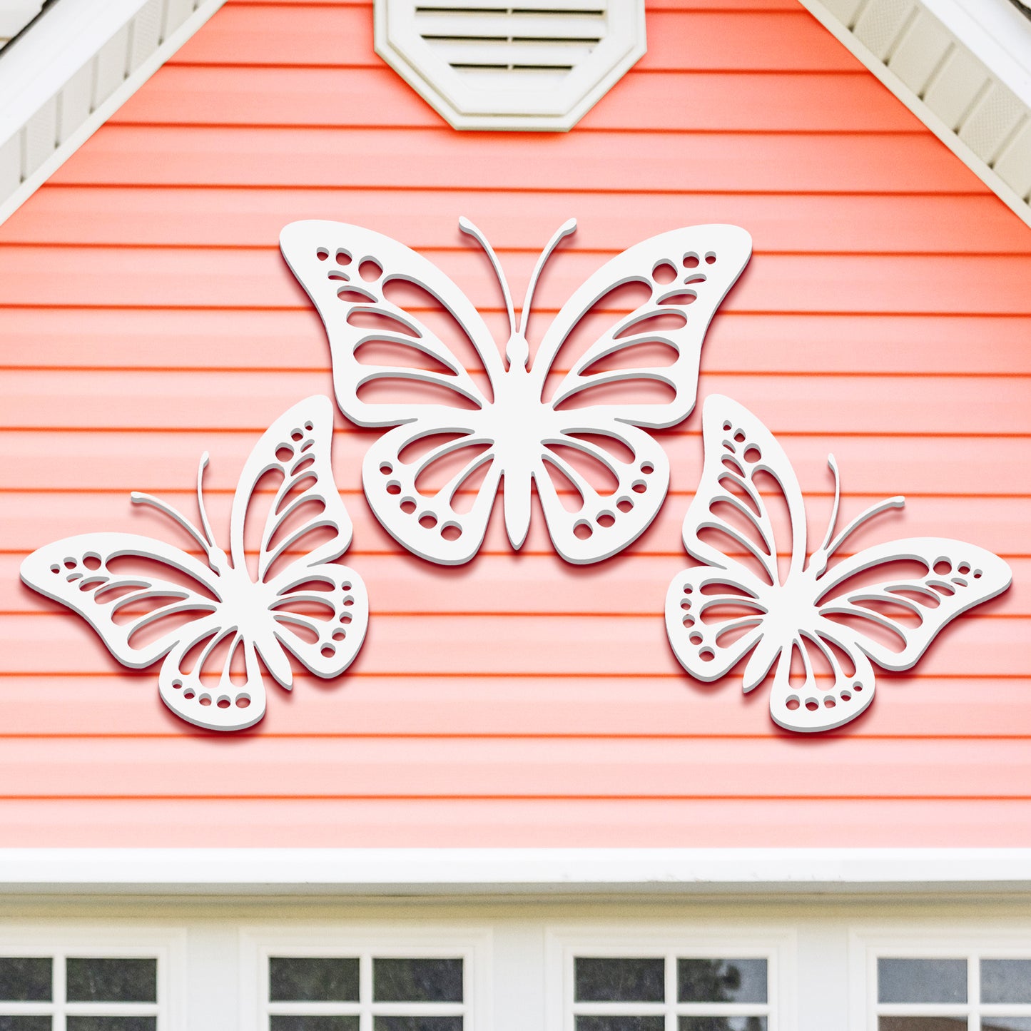Outdoor Butterfly Wall Decor – PVC Butterfly Hanging Sculpture for Garden Yard, Patio, Shed, Fence, Balcony, Weatherproof Inside Outside Sign
