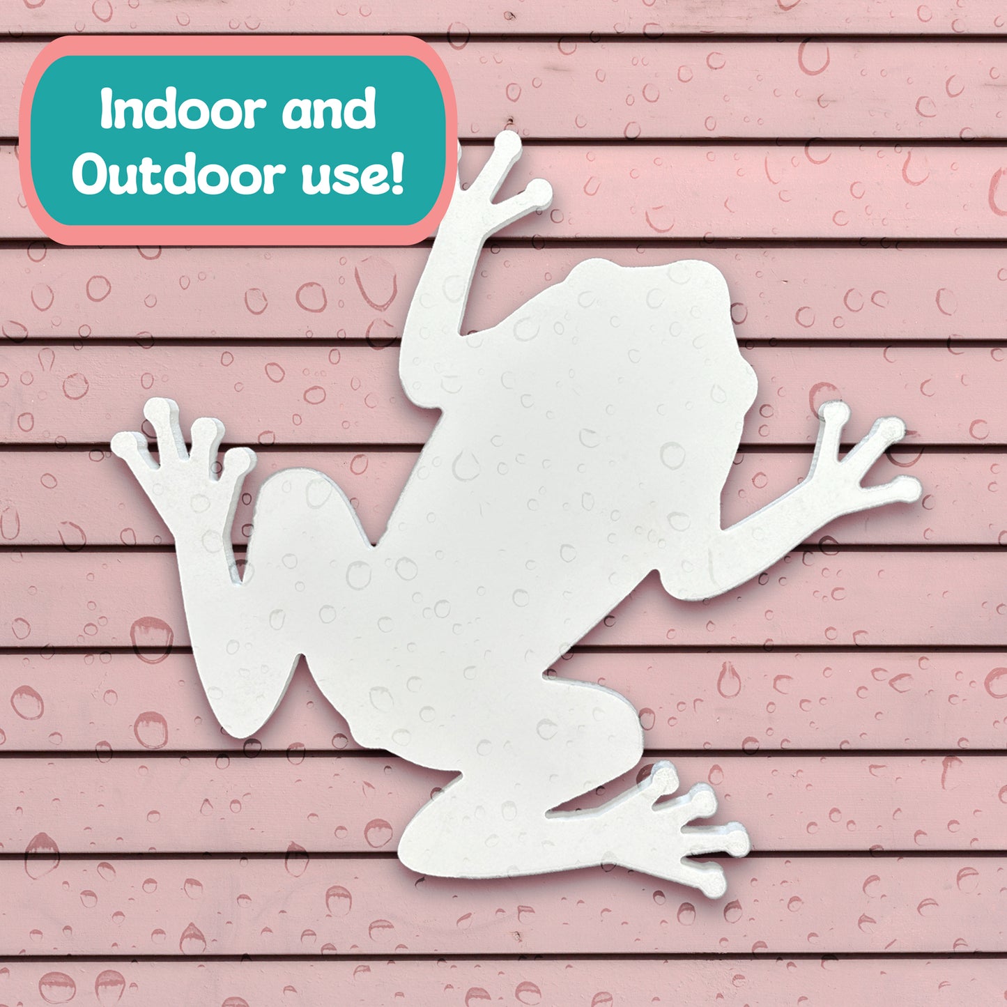 Outdoor Frog Sign for Beach House, Patio, Shed, Garage, Frog Wall Decor, Weatherproof PVC for Coastal Beach Home Decoration, 2 Foot