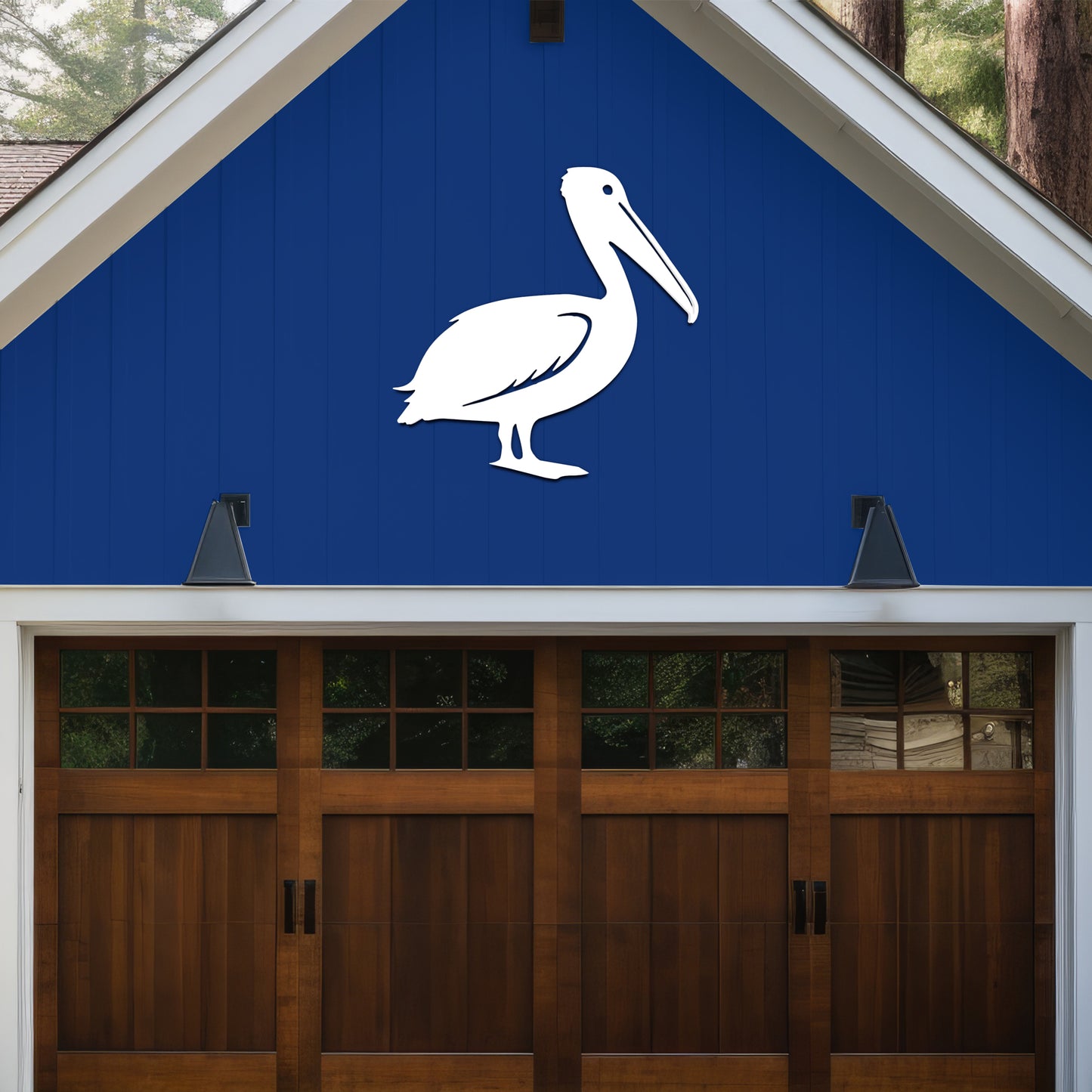 Outdoor Pelican Wall Art – Coastal Beach House Decoration – Weatherproof PVC Seaside Bird Accent for Cottage, Fence, Shed, Indoor Outdoor