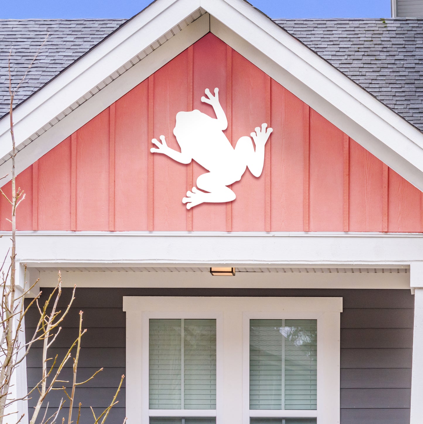 Outdoor Frog Sign for Beach House, Patio, Shed, Garage, Frog Wall Decor, Weatherproof PVC for Coastal Beach Home Decoration, 2 Foot
