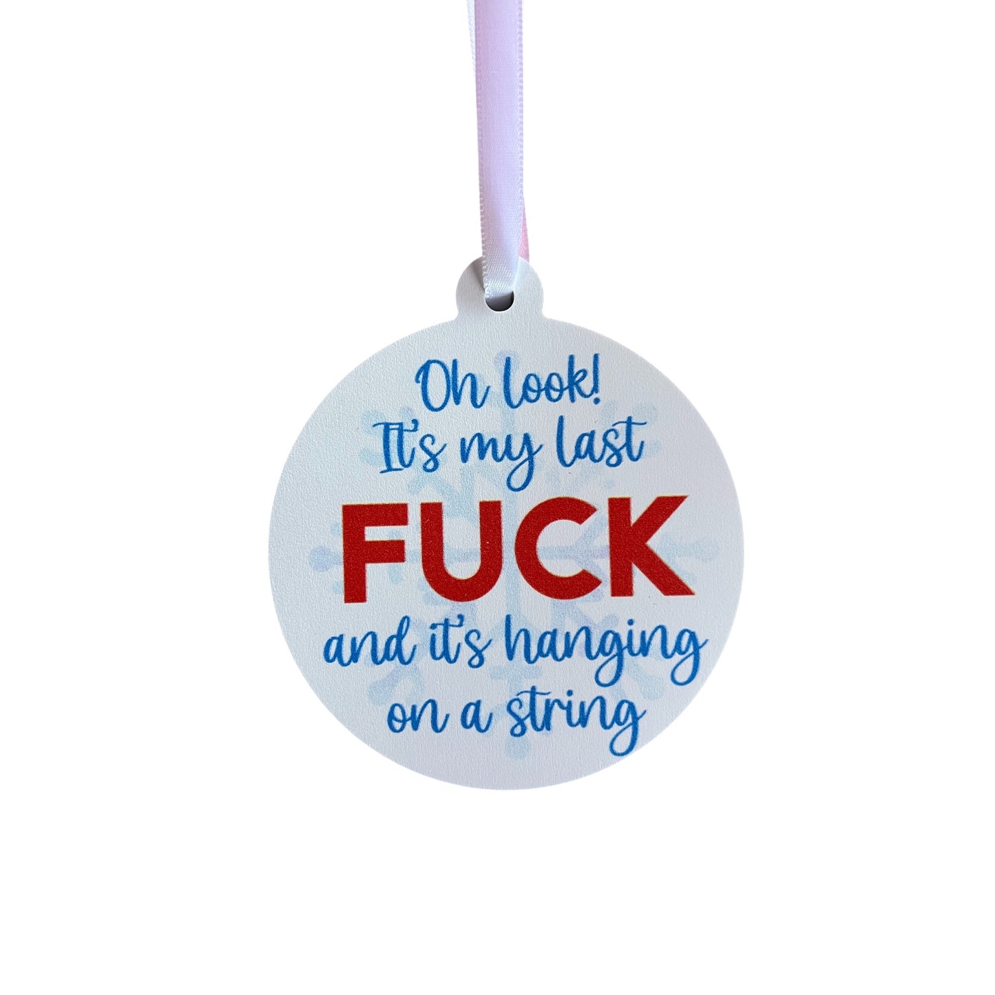 Funny Fuck Christmas Ornament - Ornaments for Adults, Christmas Tree Decoration, PVC Indoor Outdoor