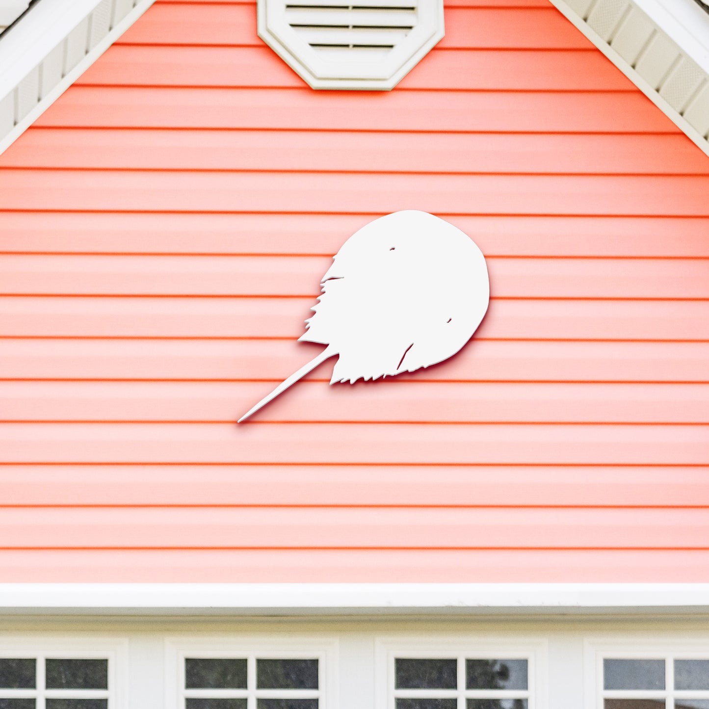 Outdoor Horseshoe Crab Sign – PVC Beach House Decoration – Coastal Nautical Decor for Exterior or Interior – Weatherproof Horseshoe Crab Wall Art