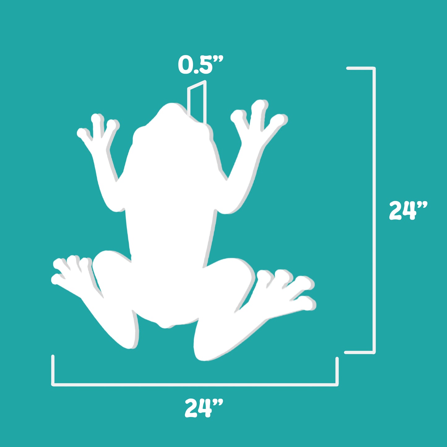 Outdoor Frog Sign for Beach House, Patio, Shed, Garage, Frog Wall Decor, Weatherproof PVC for Coastal Beach Home Decoration, 2 Foot