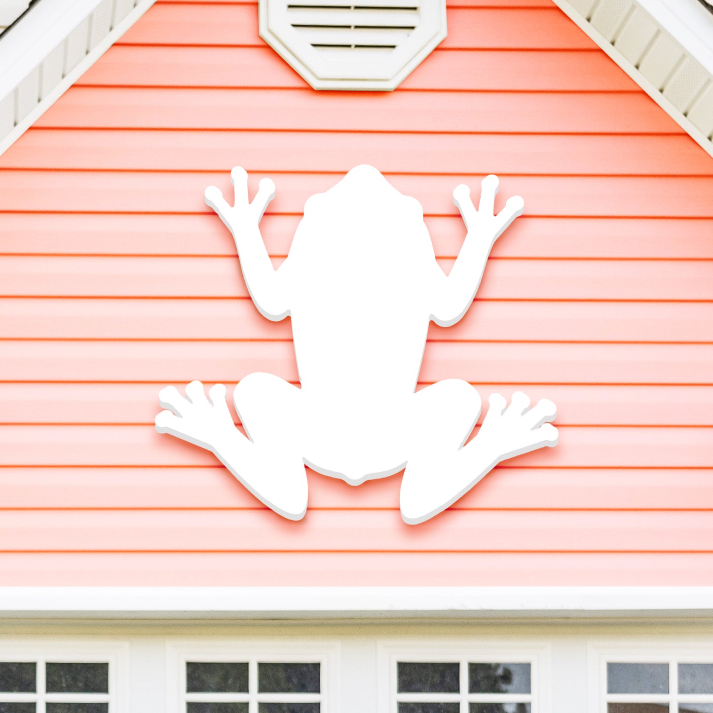 Outdoor Frog Sign for Beach House, Patio, Shed, Garage, Frog Wall Decor, Weatherproof PVC for Coastal Beach Home Decoration, 2 Foot
