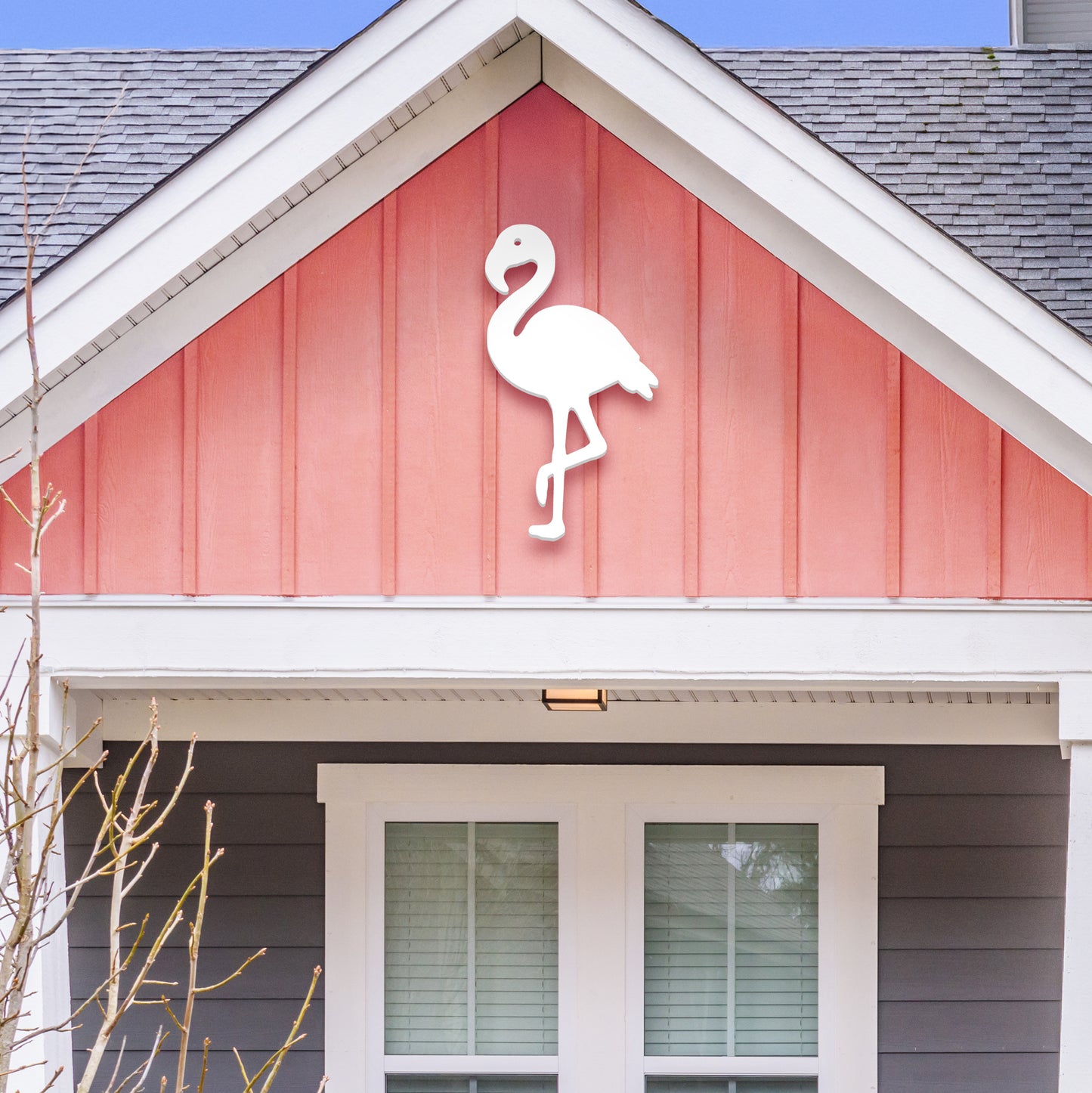 Outdoor Flamingo Wall Art, PVC Flamingo Decor, Flamingo Wall Hanging Sign