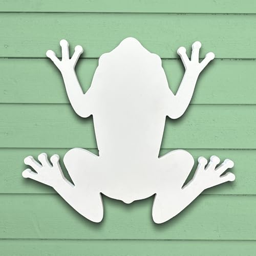 Outdoor Frog Sign for Beach House, Patio, Shed, Garage, Frog Wall Decor, Weatherproof PVC for Coastal Beach Home Decoration, 2 Foot