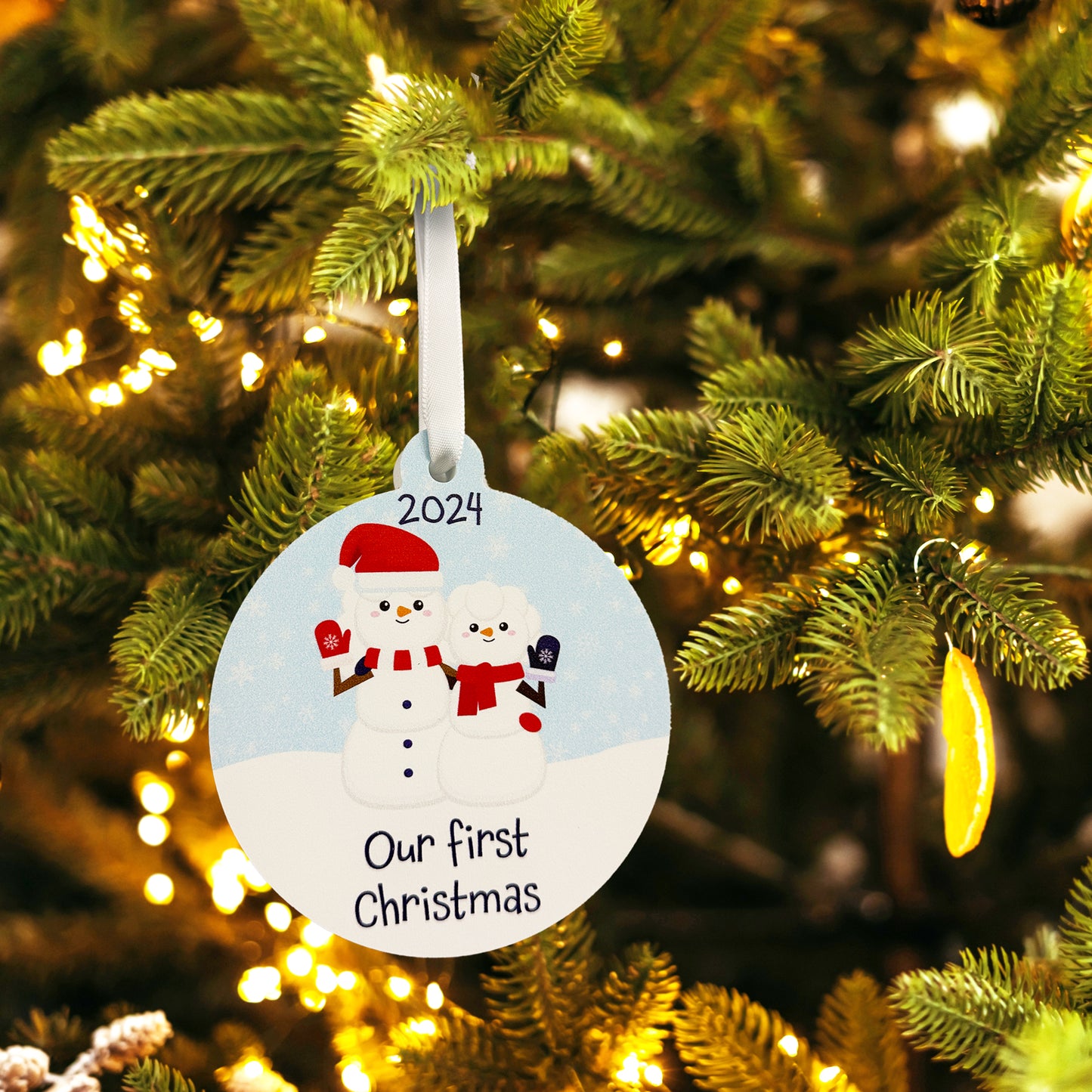 Our First Christmas 2024 Snowman Christmas Ornament