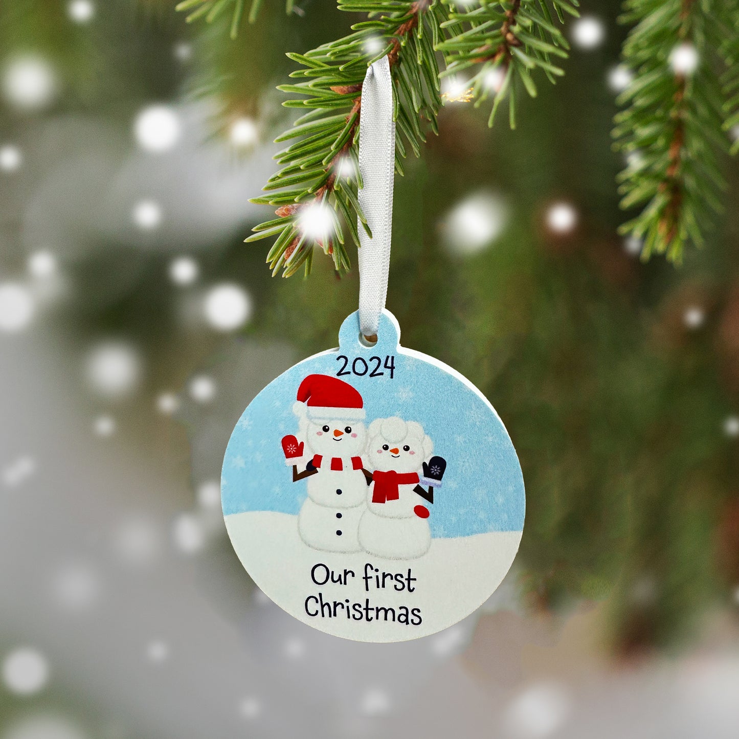 Our First Christmas 2024 Snowman Christmas Ornament