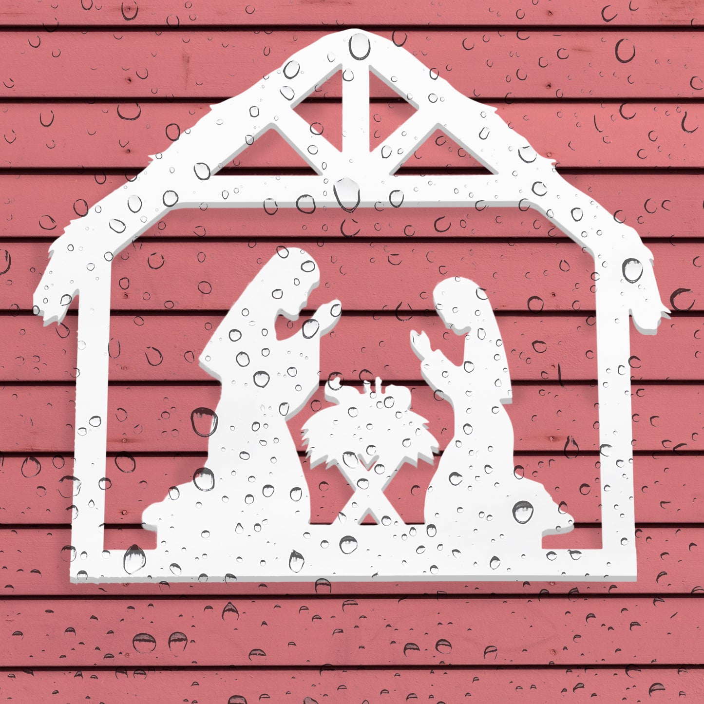 Nativity Manger - Mary, Joseph and Baby Jesus outdoor Sign