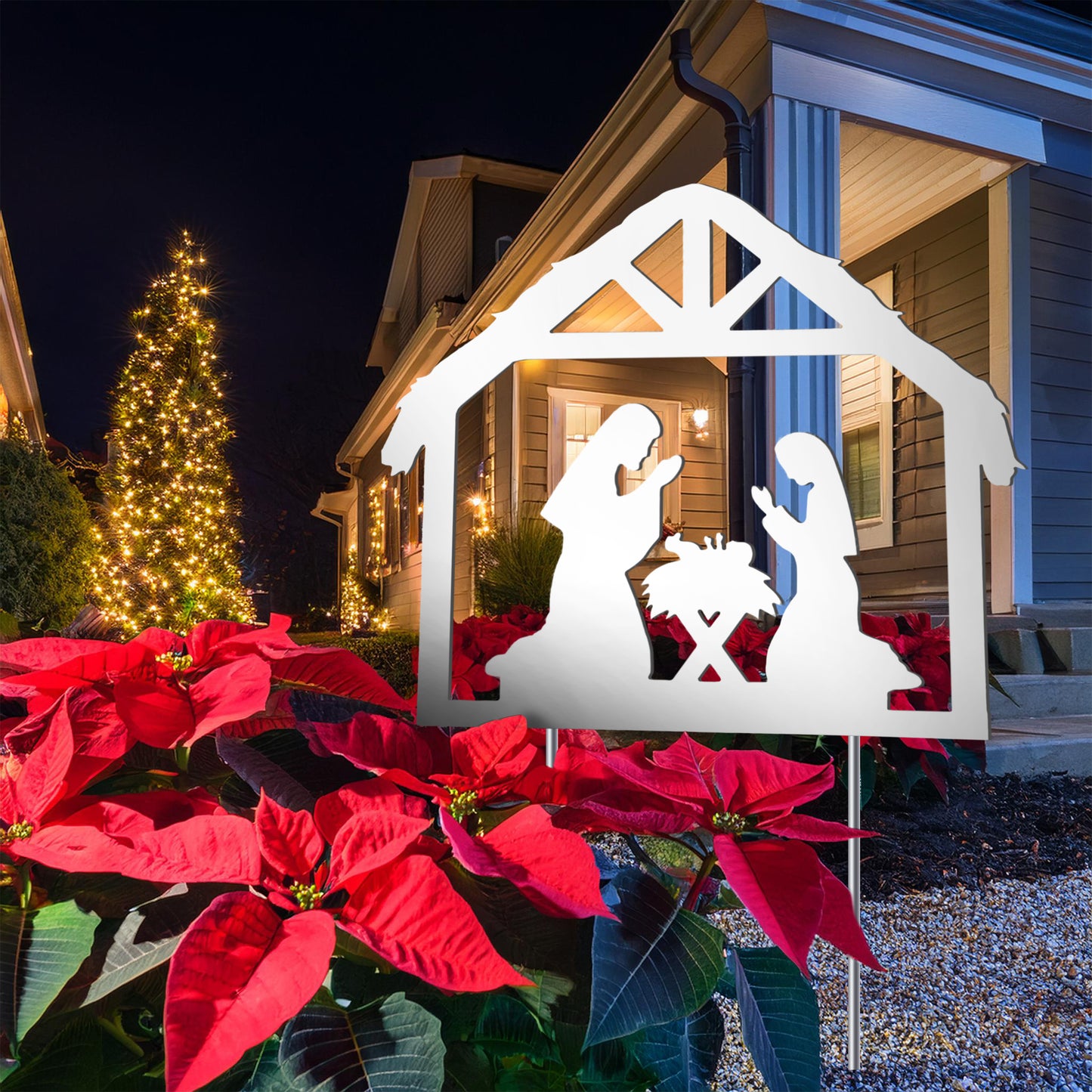 Nativity Manger - Mary, Joseph and Baby Jesus outdoor Sign