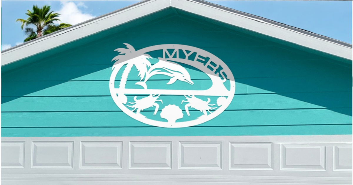 Personalized Beach House Outside House Sign