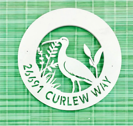 Personalized Address Sign, Heron Egret Bird Address Sign