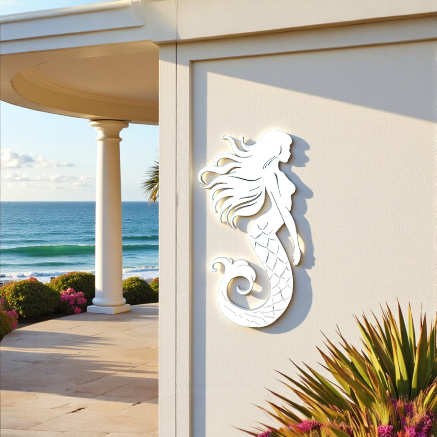 Mermaid Wall Art, Indoor Outdoor PVC Decoration Sign
