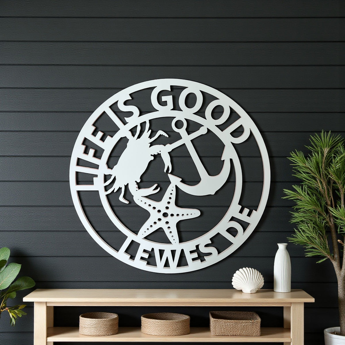 Round Pvc Sign Life Is Good Round PVC Sign Custom Beach Decor – THE PVC CRAFTSMAN