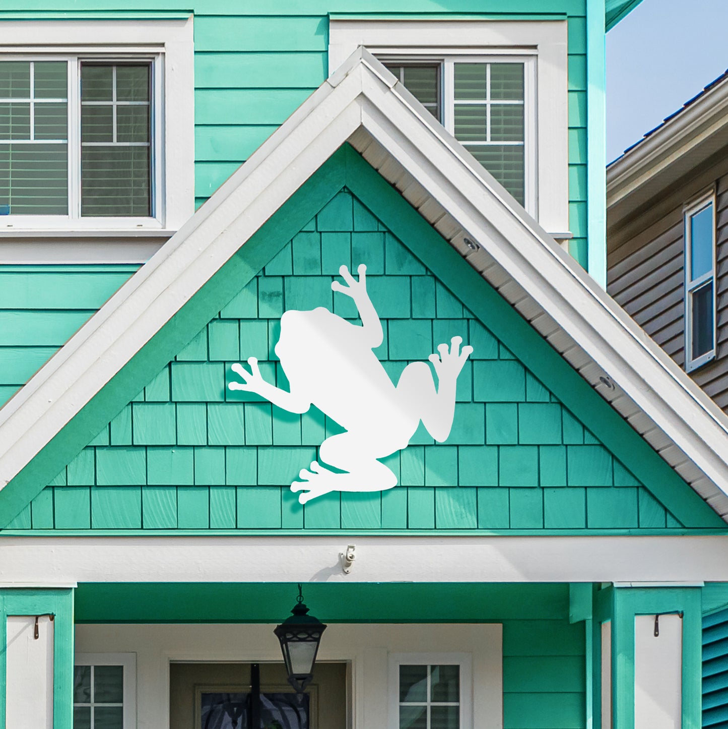 Outdoor Frog Sign for Beach House, Patio, Shed, Garage, Frog Wall Decor, Weatherproof PVC for Coastal Beach Home Decoration, 2 Foot