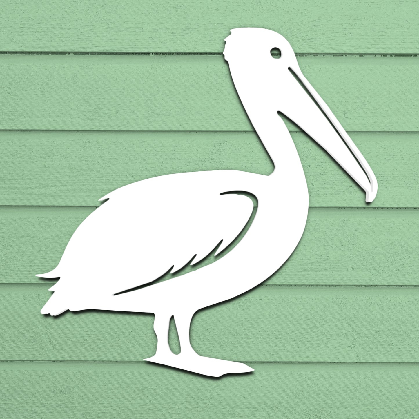 Outdoor Pelican Wall Art – Coastal Beach House Decoration – Weatherproof PVC Seaside Bird Accent for Cottage, Fence, Shed, Indoor Outdoor