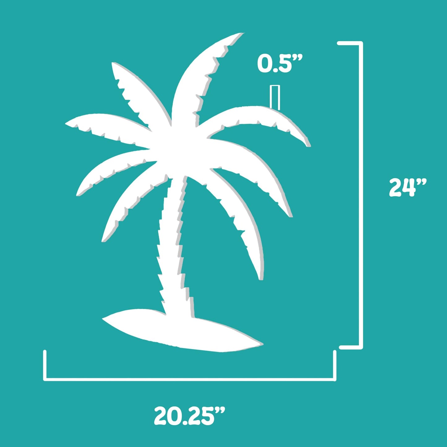 Outdoor Palm Tree Wall Art – Weatherproof PVC Coastal Sign, Beach House & Poolside Decor