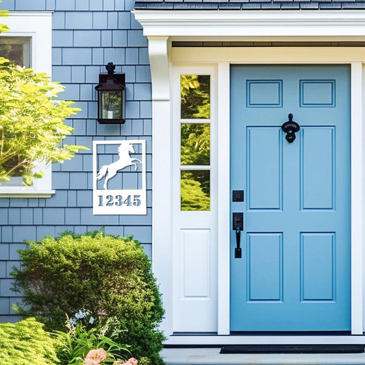 Custom Horse Address Sign: Weatherproof Farmhouse Decor